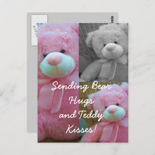 Teddy beer knuffels Briefkaart (Voorkant / Achterkant)