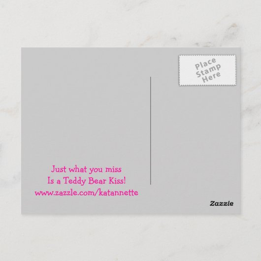 Teddy beer knuffels Briefkaart (Achterkant)