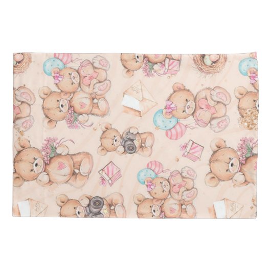 Teddy beer kussensloop (Achterkant)