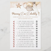 Teddy beer mammie of papa baby shower game (Voorkant)