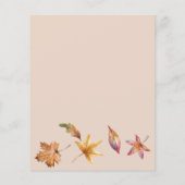 Teddy beer meisje herfst verjaardagsfeestje bedank (Achterkant)