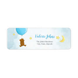 Teddy beer met ballonbaby shower etiket