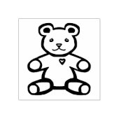 Teddy beer met liefdeshart rubberstempel (Afrduk)