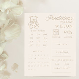Teddy Beer Minimaal Baby Shower Voorspellingen Spe