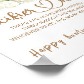 Teddy beer Pacifier jaag baby shower game poster (Hoek)