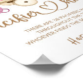 Teddy beer Pacifier jaag baby shower game poster (Hoek)