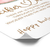 Teddy beer Pacifier jaag baby shower game poster (Hoek)