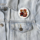 Teddy beer pair ronde button 5,7 cm (In situ)
