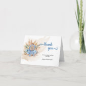 Teddy beer pampas gras eucalyptus bedankt (Voorkant)