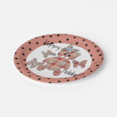 Teddy beer papieren bordje (Gekanteld)