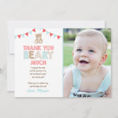 Teddy beer picknick Dank u kaart Teddy beer jongen (Voorkant)