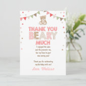 Teddy beer picknick Dank u kaart Teddy beer Meisje (Staand voorkant)