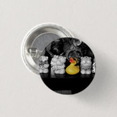 "Teddy beer picnic" Rubber Duck Button (klein) (Voorkant /achterkant)