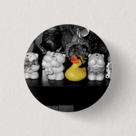 "Teddy beer picnic" Rubber Duck Button (klein)