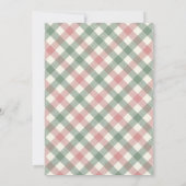 Teddy Beer Plaid Babyshower Uitnodiging (Achterkant)