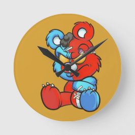 Teddy beer ronde klok