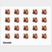 Teddy beer ronde sticker (Vel)