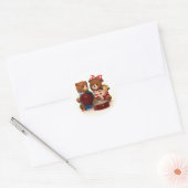 Teddy beer ronde sticker (Envelop)