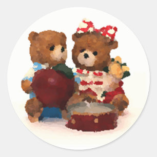 Teddy beer ronde sticker