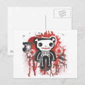 teddy beer skelet briefkaart (Voorkant / Achterkant)