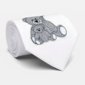 teddy beer stropdas om vaderdag kaart aan te passe (Opgerold)