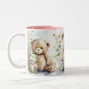 Teddy beer tweekleurige koffiemok