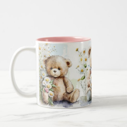 Teddy beer tweekleurige koffiemok (Links)