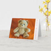 Teddy beer verjaardagskaart kaart (Gele Bloem)