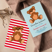 Teddy beer verjaardagsuitnodiging kaart