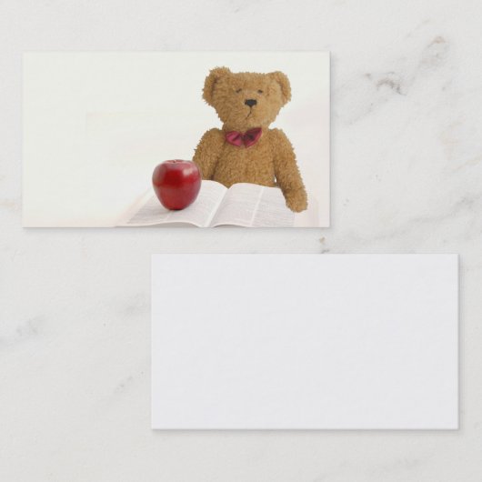 Teddy-beer Visitekaartje (Voorkant / Achterkant)