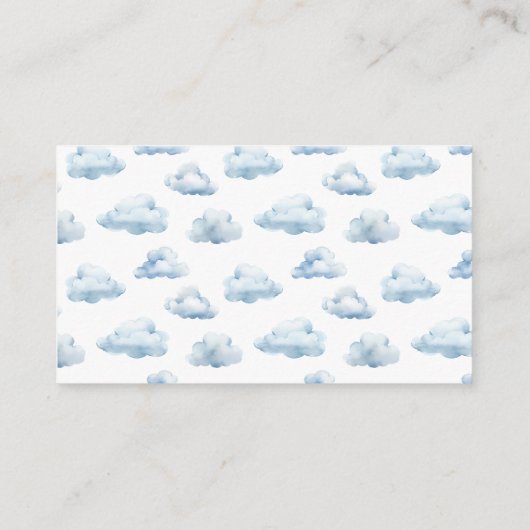 Teddy beer vliegtuig baby jongen luier verloting k informatiekaartje (Achterkant)