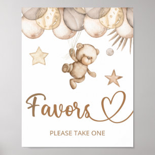 Teddy beer we kunnen baby Favors wachten Poster