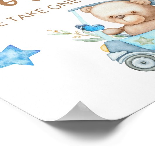 Teddy beer we kunnen snel wachten op het baby Favo Poster (Hoek)