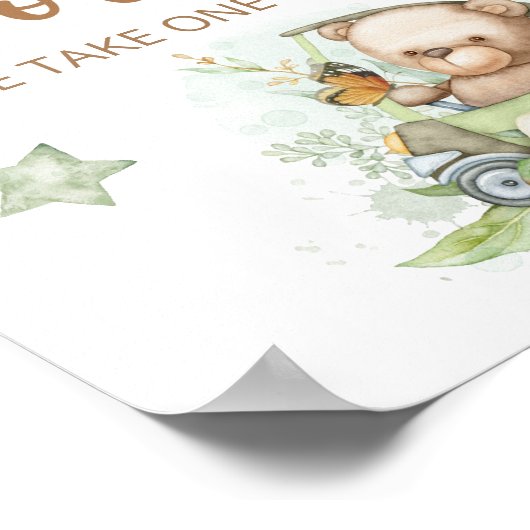 Teddy beer we kunnen snel wachten op het baby Favo Poster (Hoek)