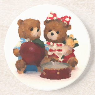 Teddy beer zandsteen onderzetter