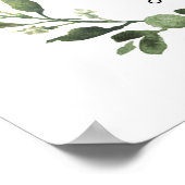 Teddy bek blue floral baby shower welkomstbord poster (Hoek)