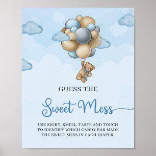 Teddy berballonnen raden de Sweet Mess game aan Poster