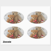 Teddy beren met kerstcadeautjes label (Vel)