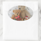 Teddy beren met kerstcadeautjes label (Tas)