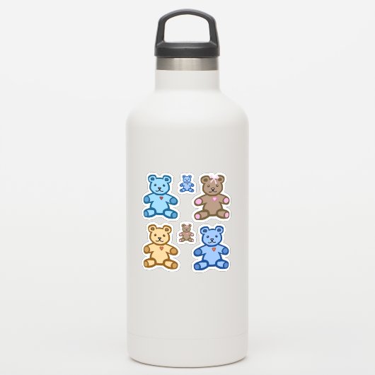 Teddy beren sticker (Waterfles)
