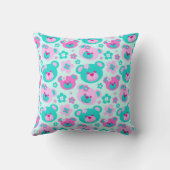 Teddy berenbloemen roze waterkussenkussenkussens v kussen (Achterkant)