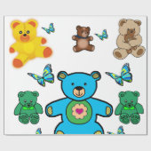 teddy - berenverpakkingen cadeaupapier (Vlak)