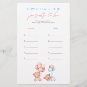 Teddy bewijst hoe oud de ouders waren om te spelen flyer