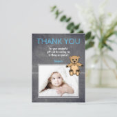 Teddy Birthday Hartelijk dank voor uw fotokaart vo (Staand voorkant)