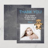 Teddy Birthday Hartelijk dank voor uw fotokaart vo (Voorkant / Achterkant)