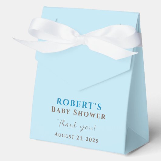 Teddy Blue Bear We Can Bearly Wait Bedankdoosjes (Voorkant)