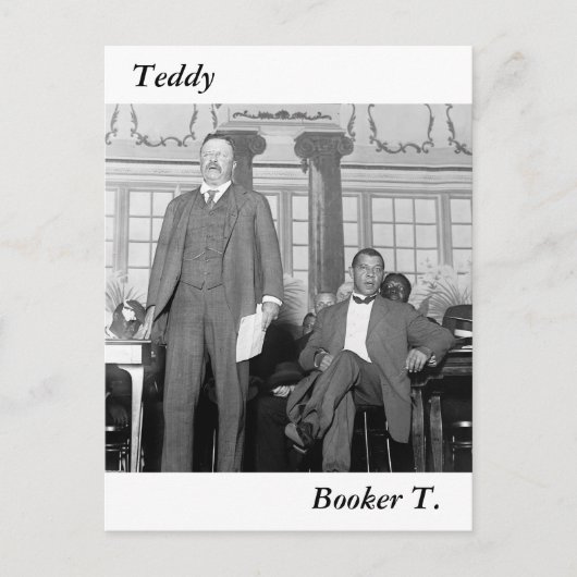 Teddy & Booker T., begin jaren 1900 Briefkaart (Voorkant)