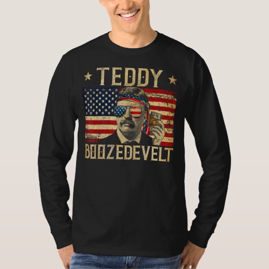 Teddy Boozedevelopment Theodore Roosevelt 4 juli a T-shirt (Voorkant)