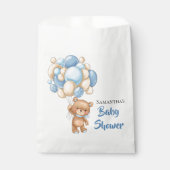 Teddy Boy Baby shower - Wit Bedankzakje (Voorkant)