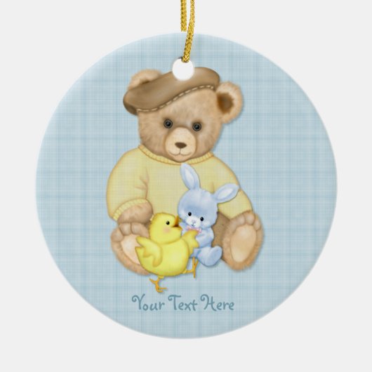 Teddy Boy Easter Keramisch Ornament (Voorkant)